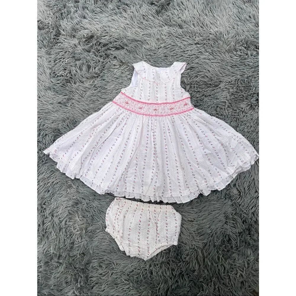 First impressions Baby Smoked waist lined dress size 18 months